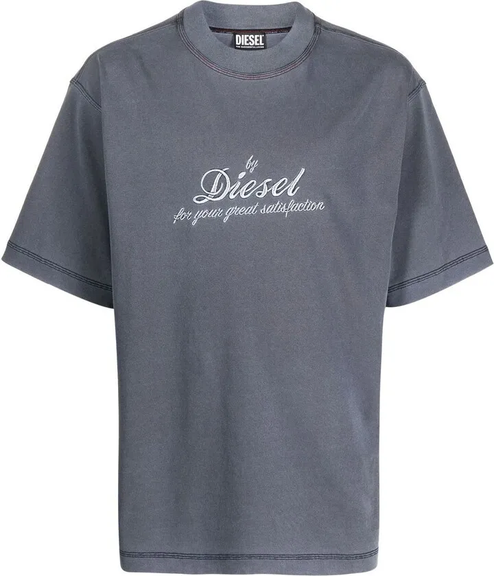 embroidered-logo crewneck T-shirt