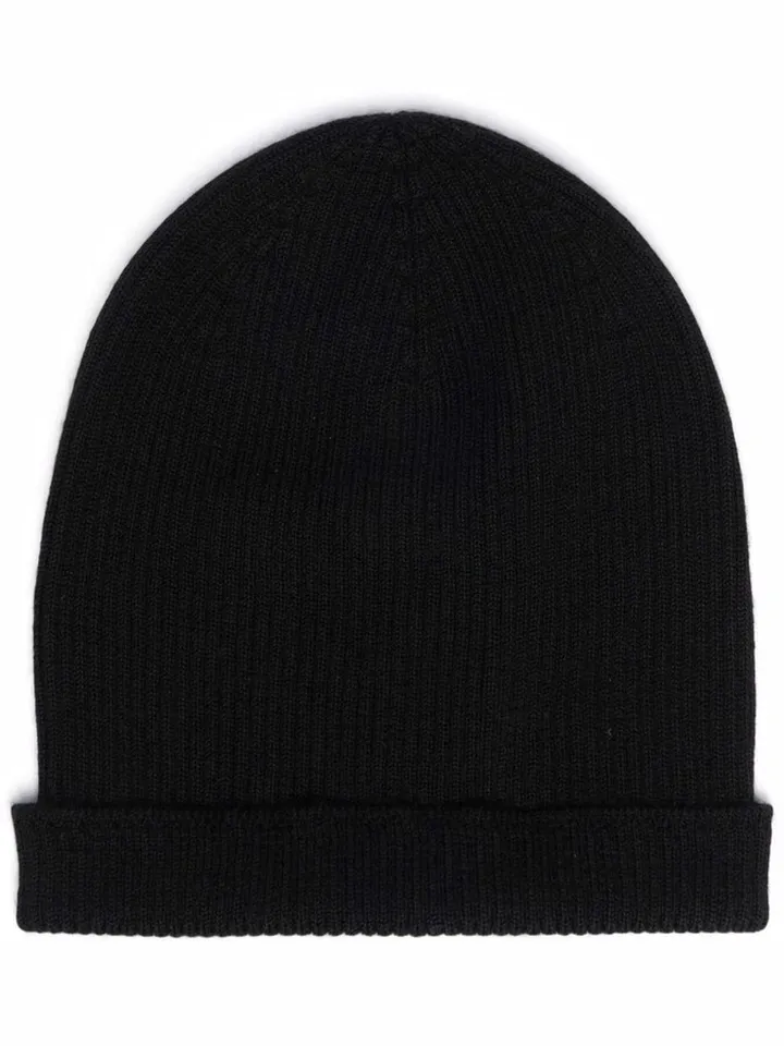 Ribbed-Knit Cashmere Beanie
