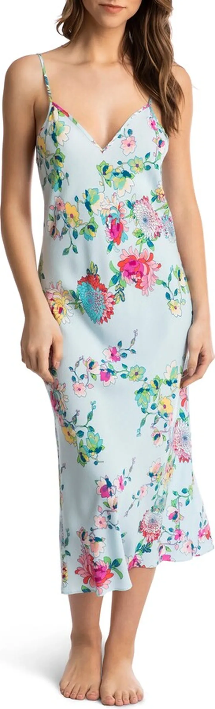 Floral Print Midi Nightgown