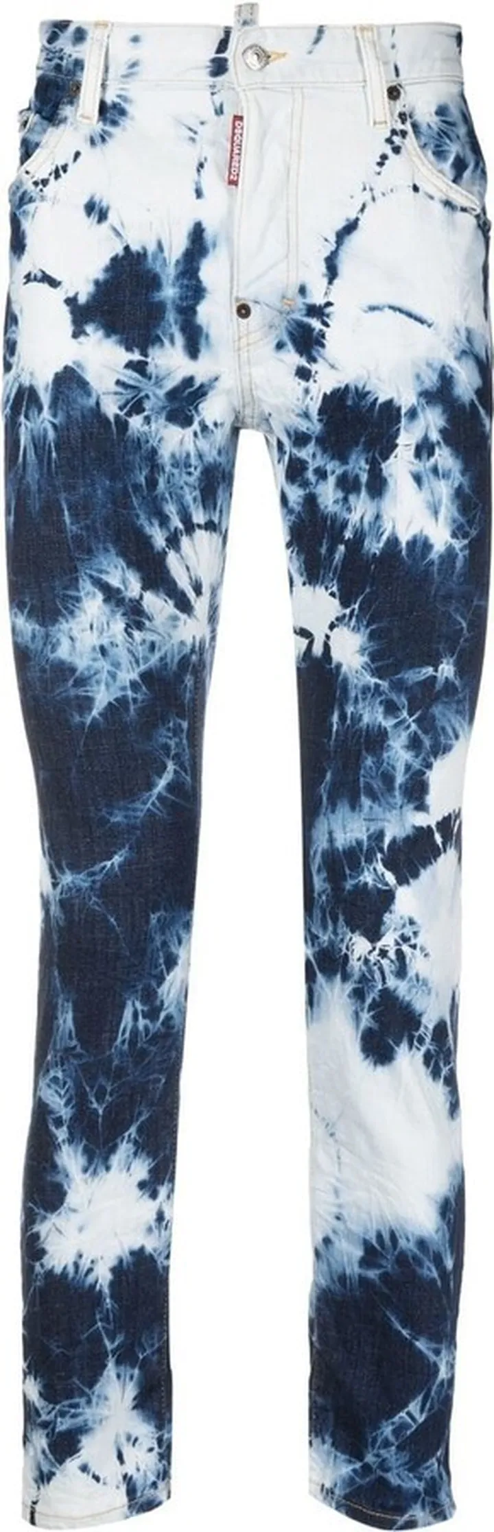 Tie-Dye Print Straight Trousers