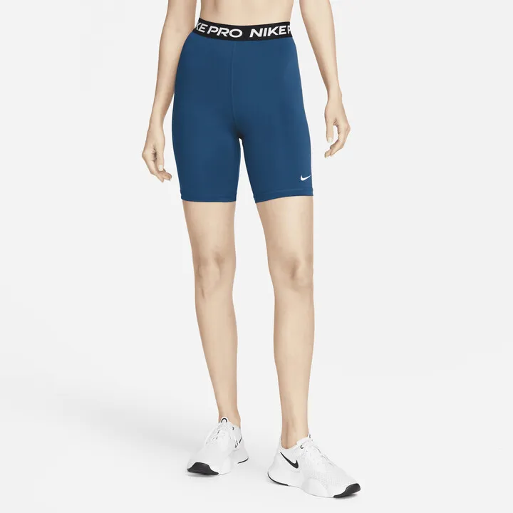 Women's Nike Pro 365 High-Waisted 7" Shorts in Blue