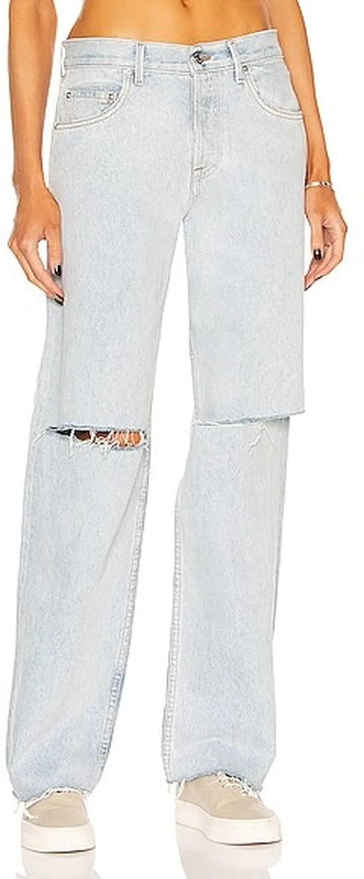 GRLFRND Bella Low Rise Boyfriend in Blue