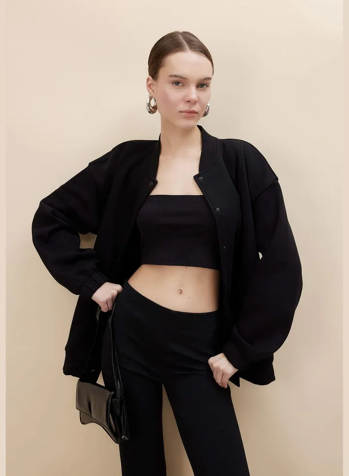 Woman Long Sleeve Bomber Jacket