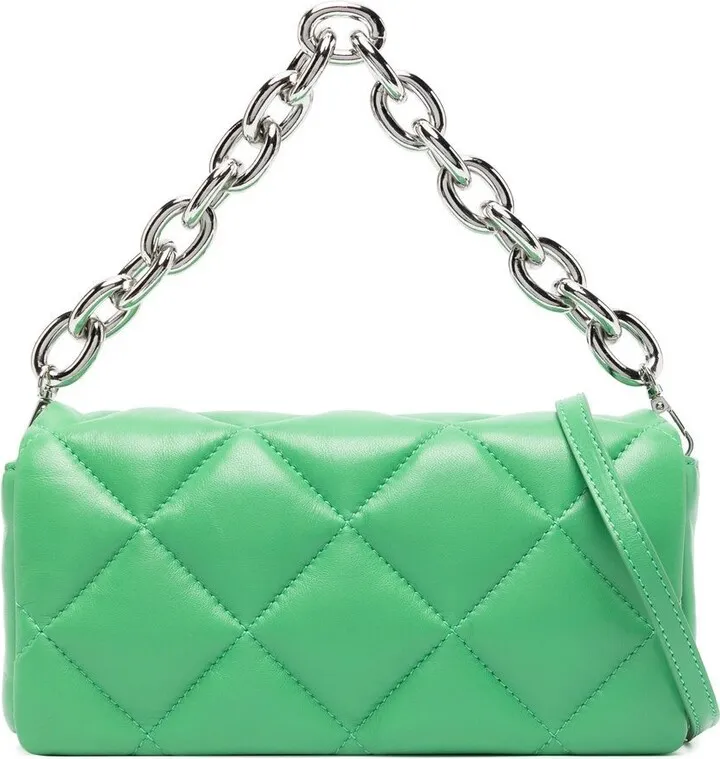 Quilted Chain-Detail Shoulder Bag