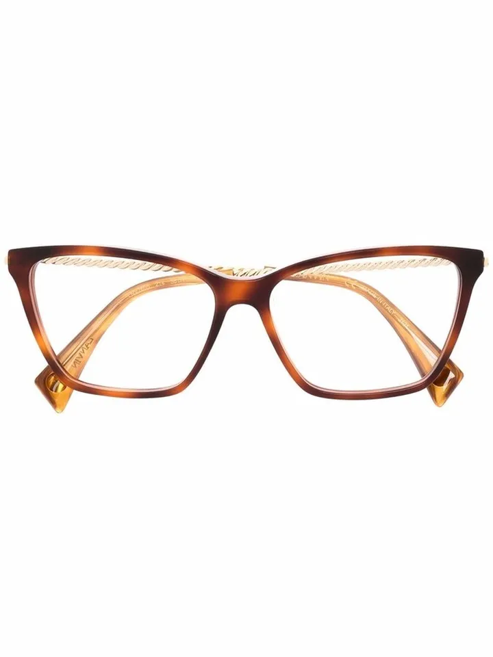 Tortoiseshell-Effect Square-Frame Glasses