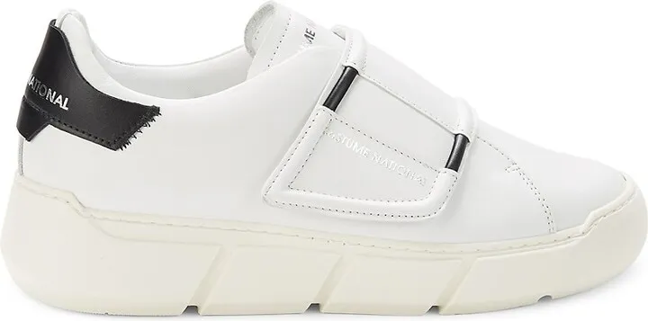 Touch Strap Leather Platform Sneakers