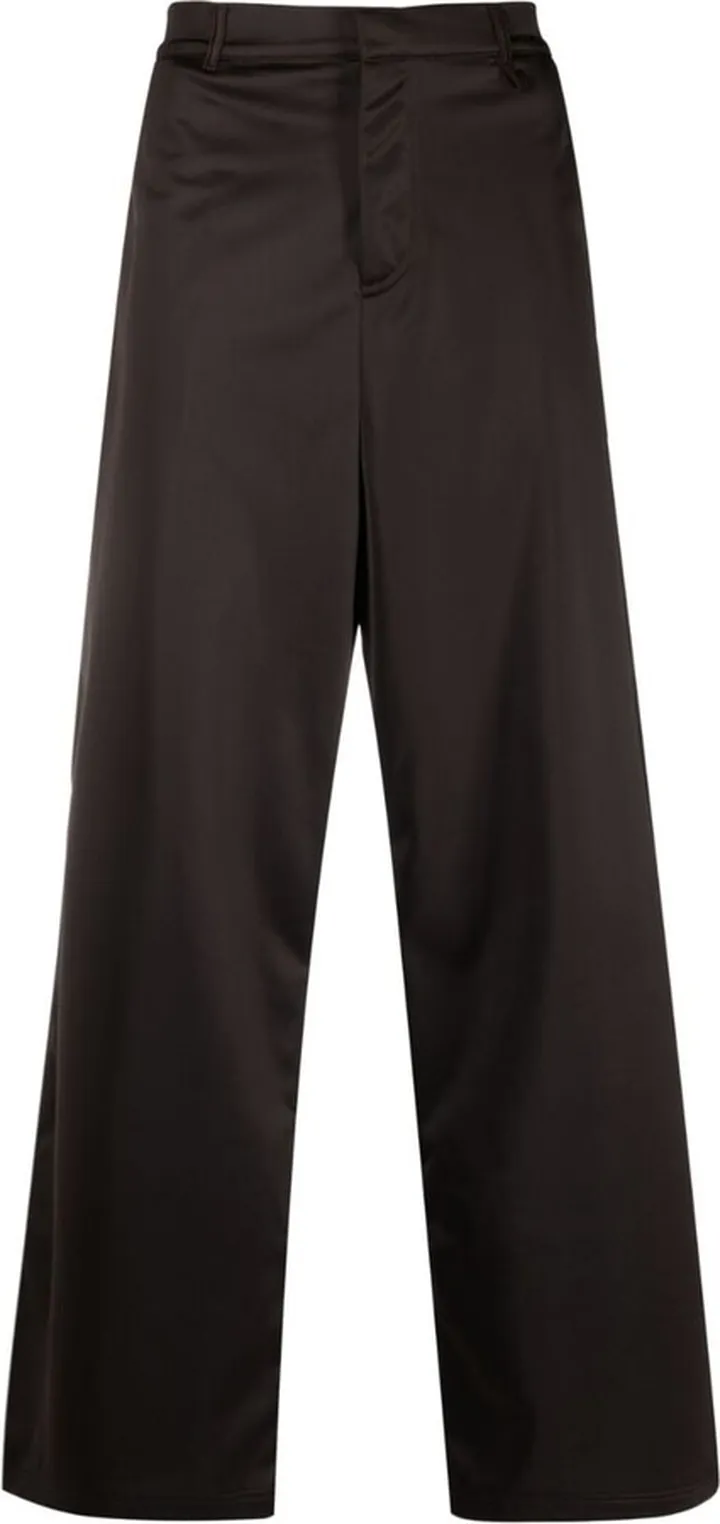 Satin Wide-Leg Trousers