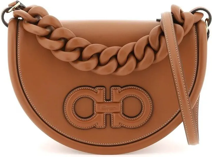 Salvatore Ferragamo Aura Chain-Linked Shoulder Bag