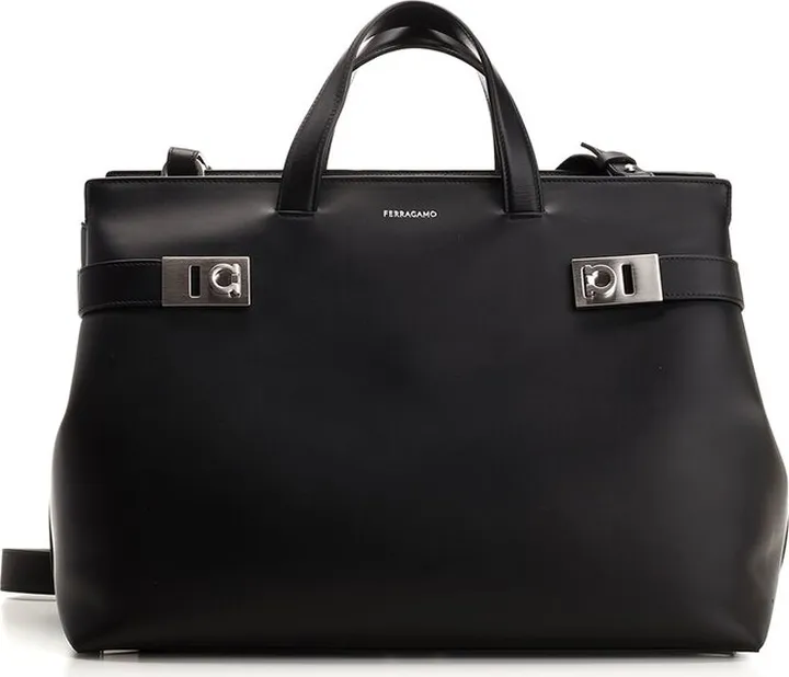 Salvatore Ferragamo Logo Plaque Briefcase