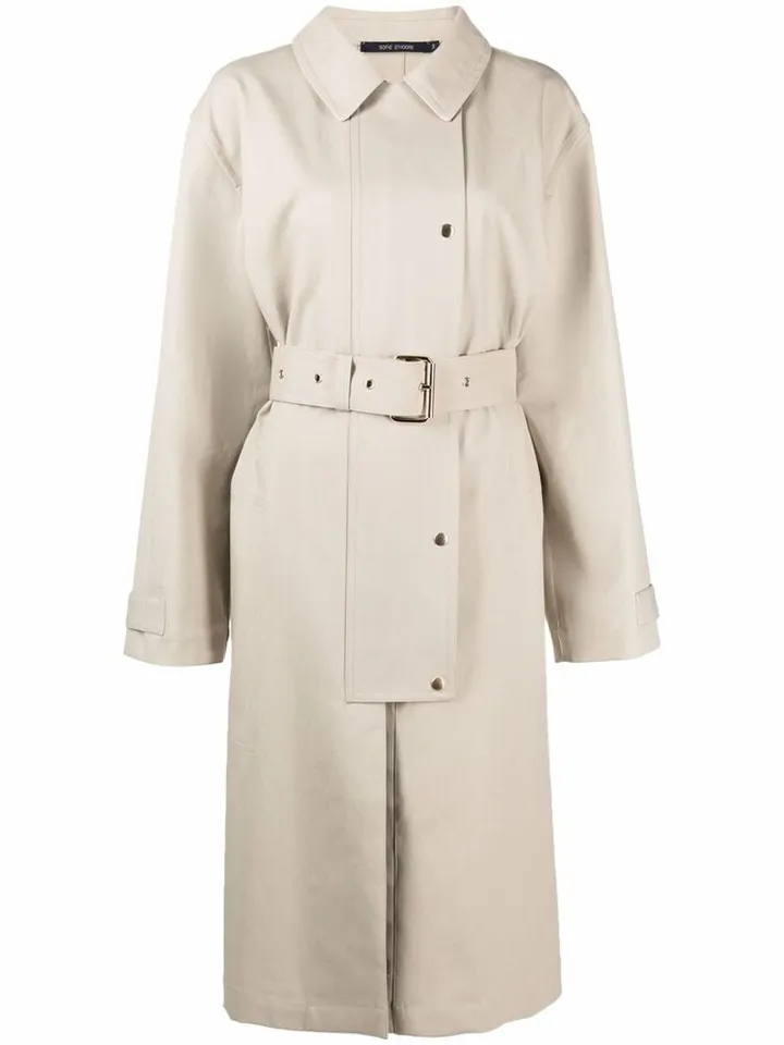 Off-Centre Belted Trench Coat