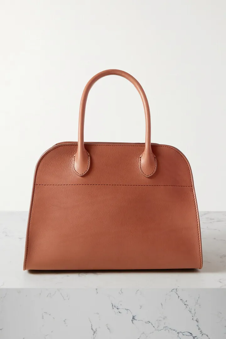 The Row - Margaux 10 Buckled Leather Tote - Brown
