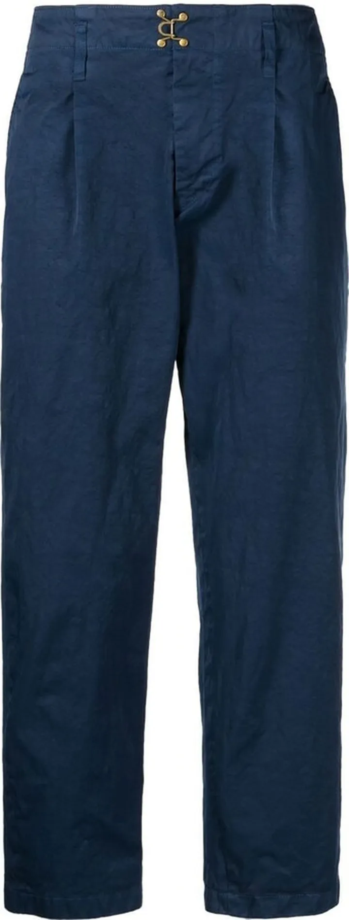Hook-Fastening Cropped Trousers