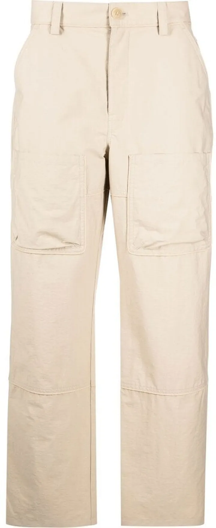 Multi-Pocket Straight-Leg Trousers