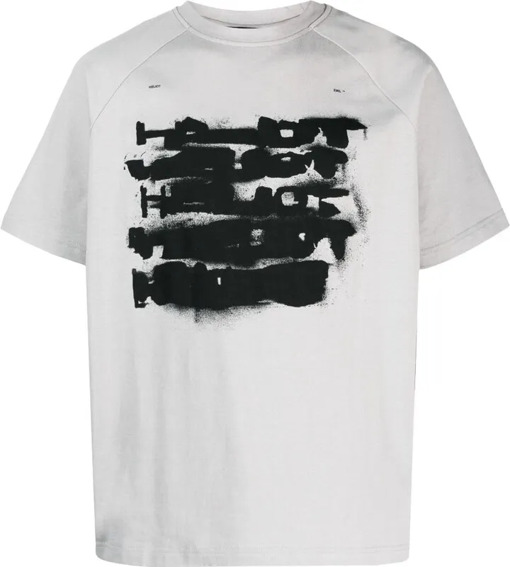 spray-print cotton T-shirt