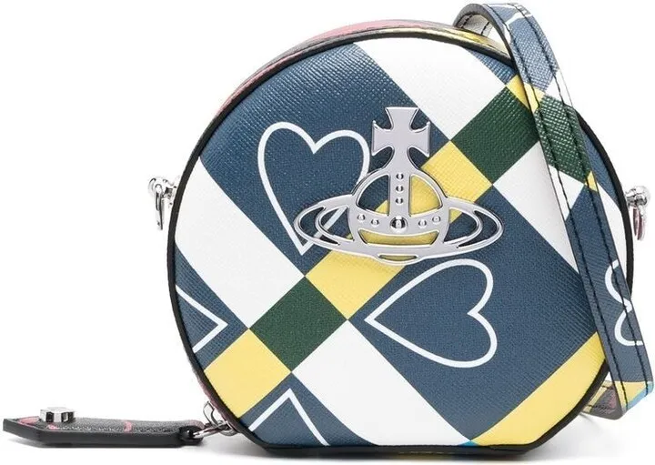 Orb-heart check mini bag
