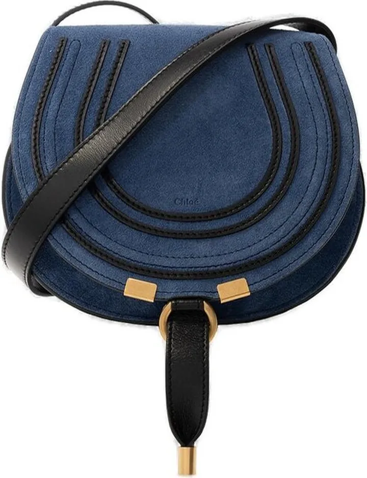 Chloé Marcie Logo Embossed Small Crossbody Bag