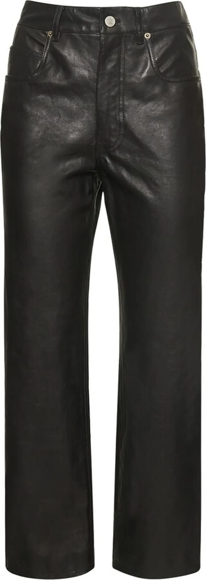 Shiny leather pants
