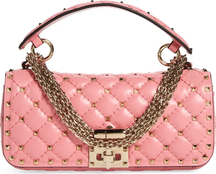 Rockstud Spike Leather Shoulder Bag