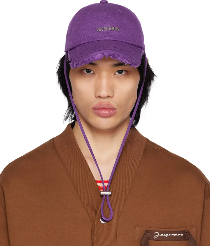 Jacquemus Purple Le Raphia 'La Casquette Artichaut' Cap