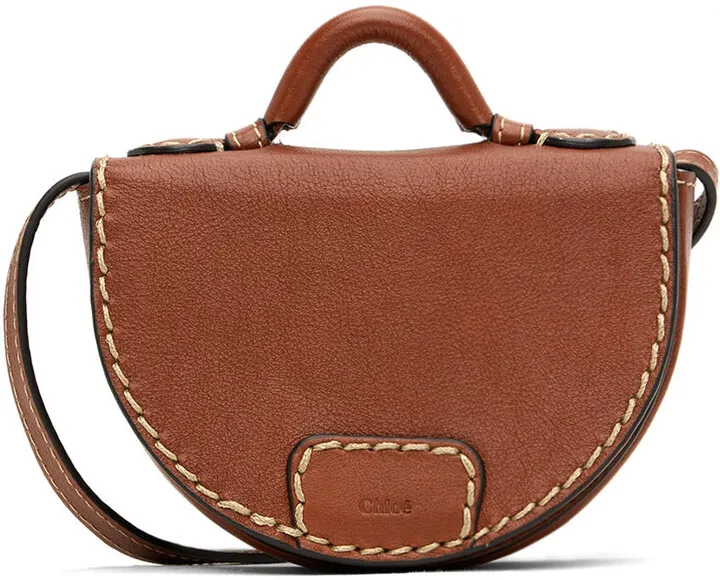 Chloé Brown Nano Edith Saddle Bag