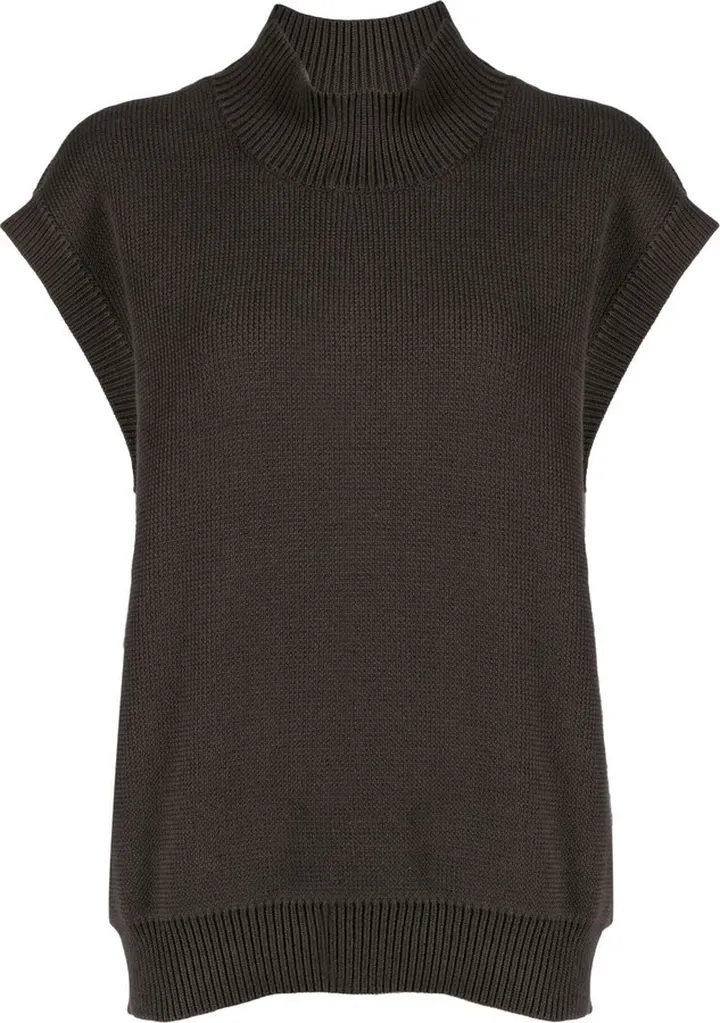 Turtleneck Knitted Sleeveless Top