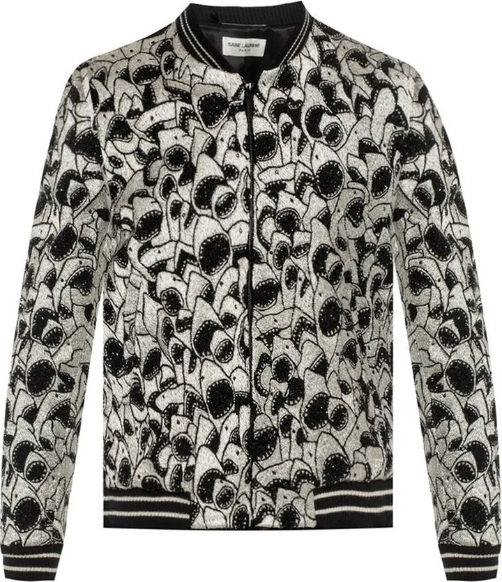 Saint Laurent Zip-Up Long-Sleeved Bomber Jacket