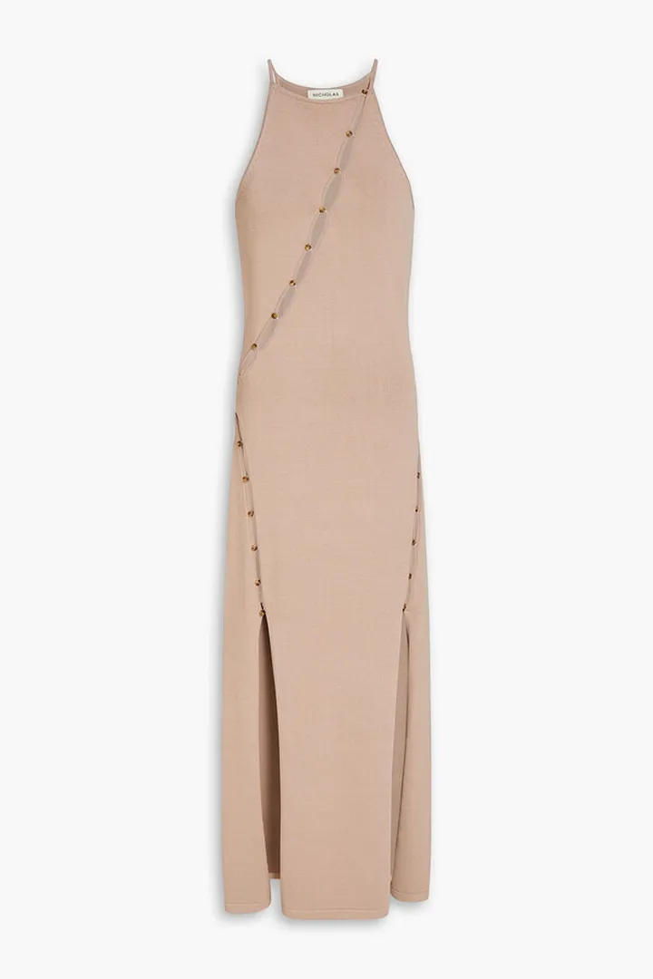 Samara cutout stretch-knit midi dress