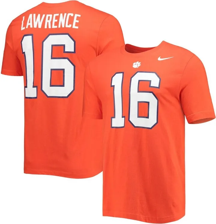 Men's Nike Trevor Lawrence Orange Clemson Tigers Alumni Name and Number Team T-shirt