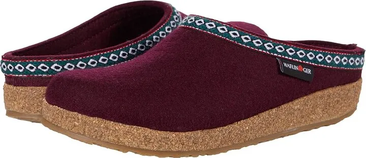 Haflinger GZ Classic Grizzly (Bordo) Clog Shoes