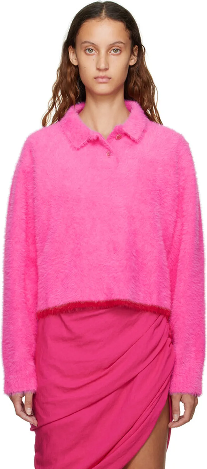 Jacquemus Pink Le Papier 'Le Polo Neve' Polo
