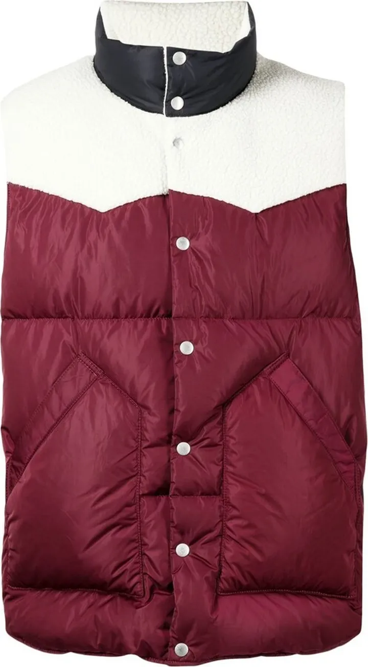 Colour-Block Padded Down Gilet