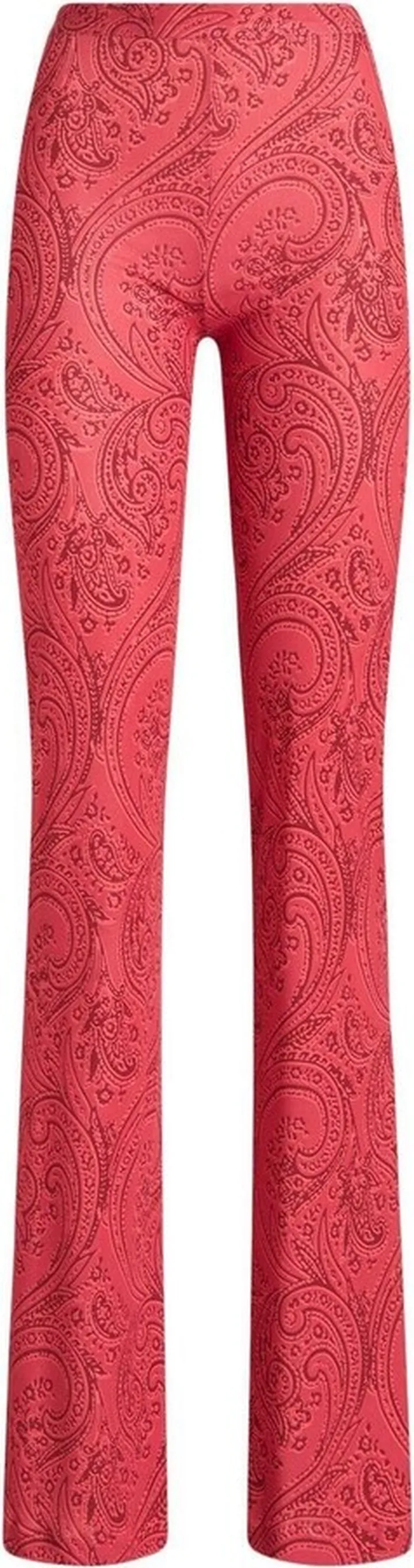 Paisley-Print Straight-Leg Trousers