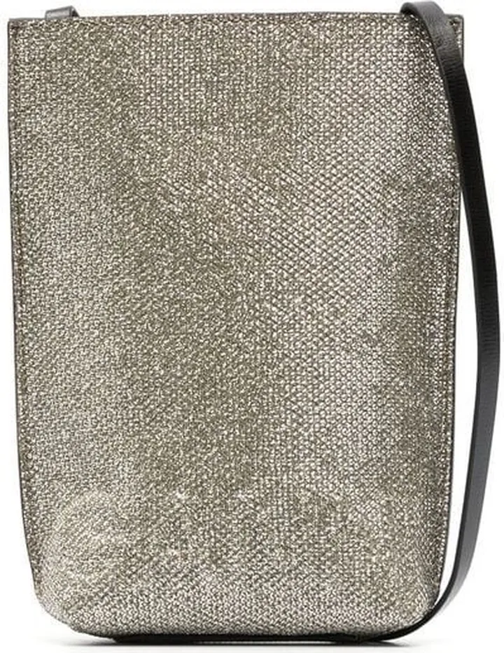 Metallic-Effect Crossbody Bag