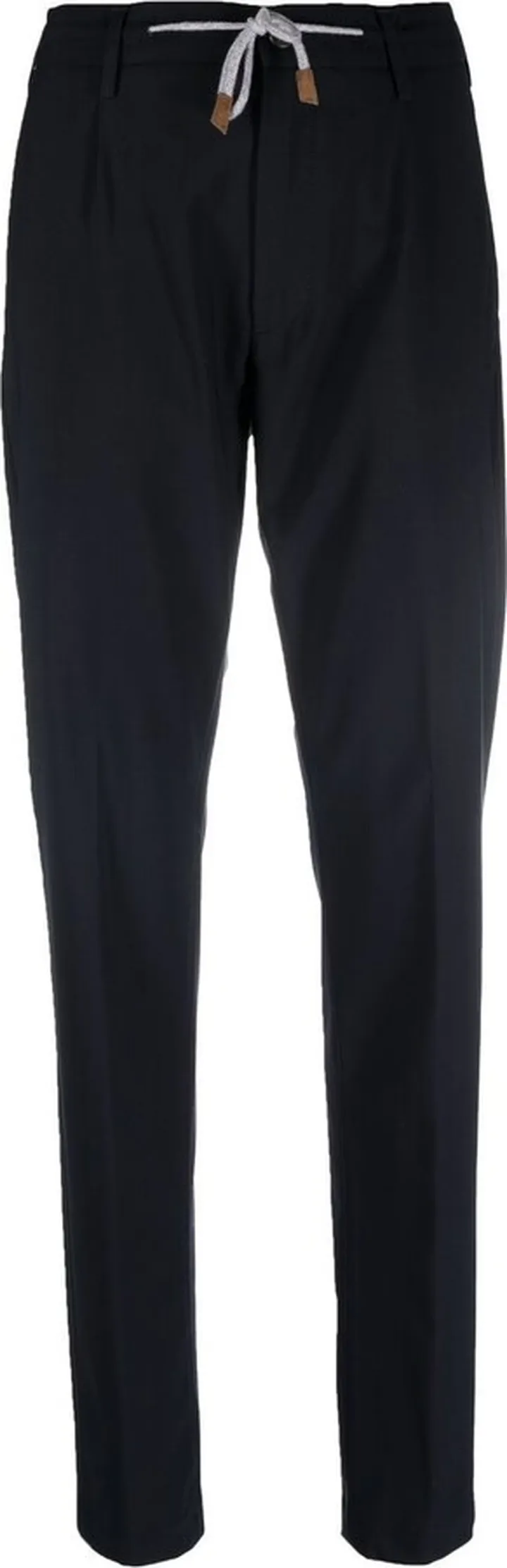 Straight-Leg Wool-Blend Trousers