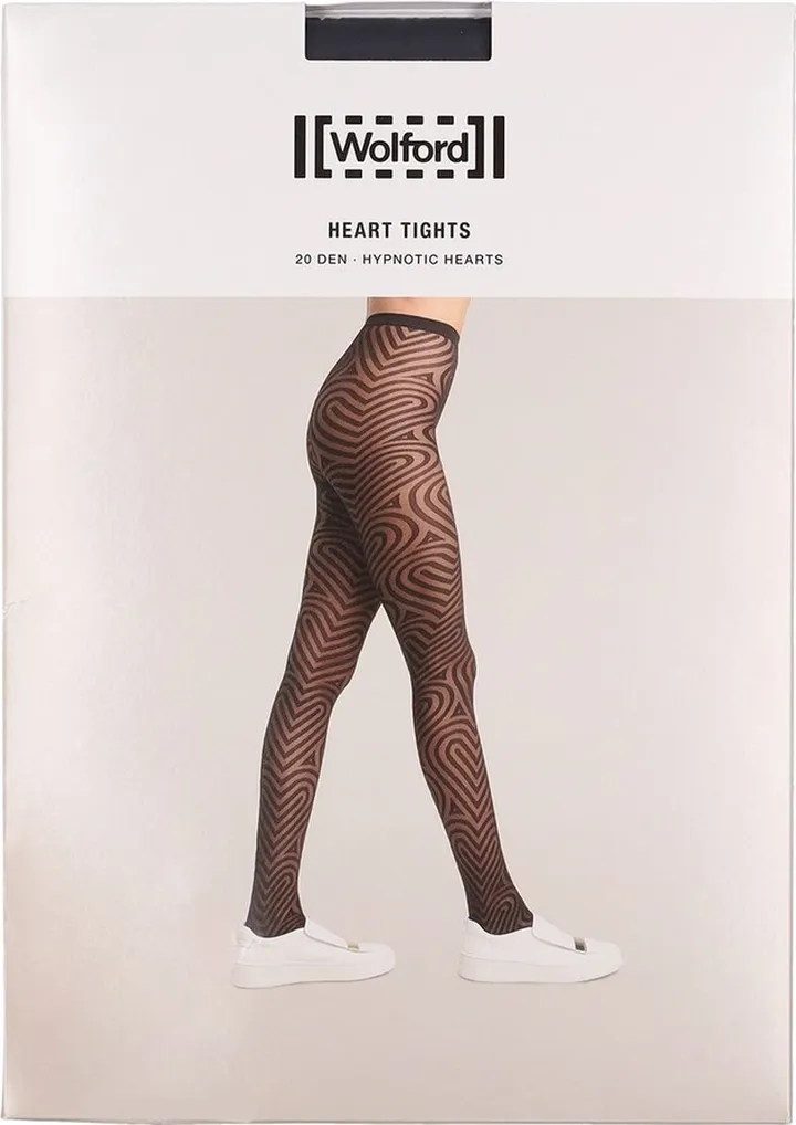 Heart stretch mesh tights