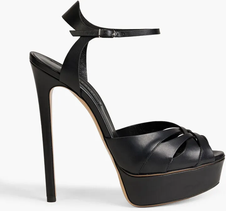 Flora leather platform sandals
