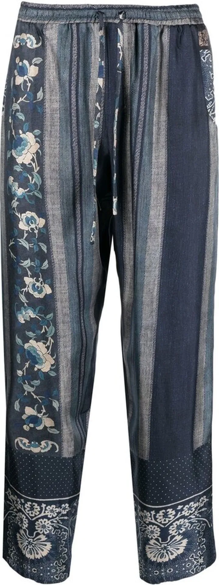 Aloe floral-print silk trousers