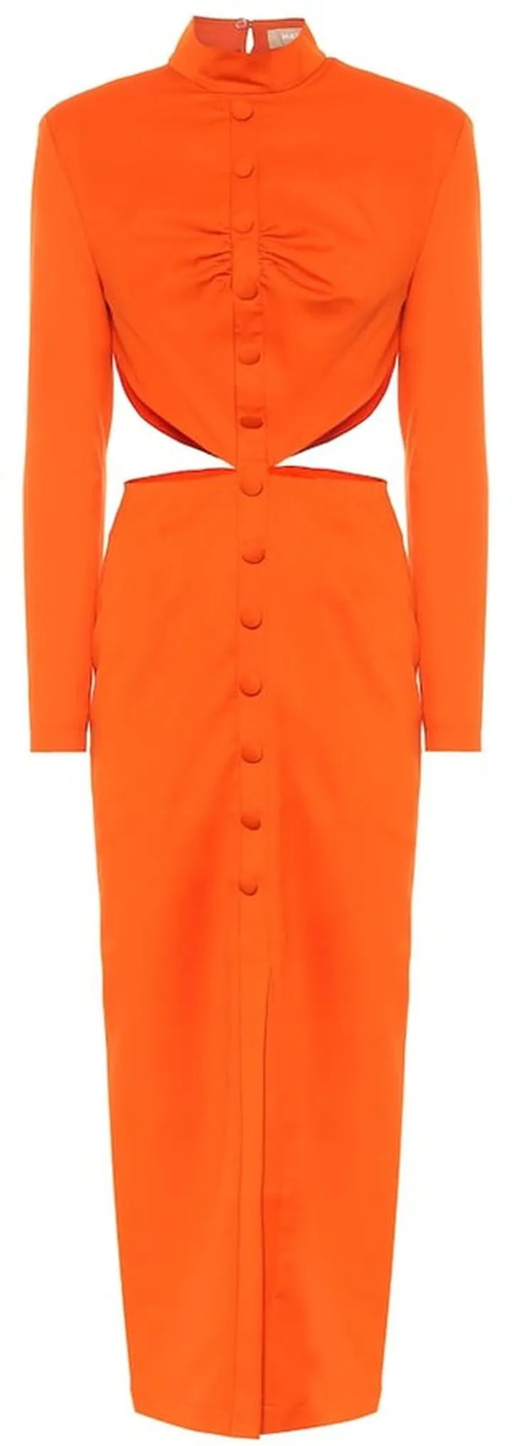 Wool twill maxi dress
