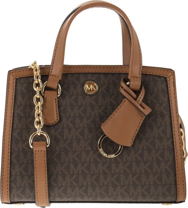 Michael Kors Logo Plaque Chain-Linked Tote Bag