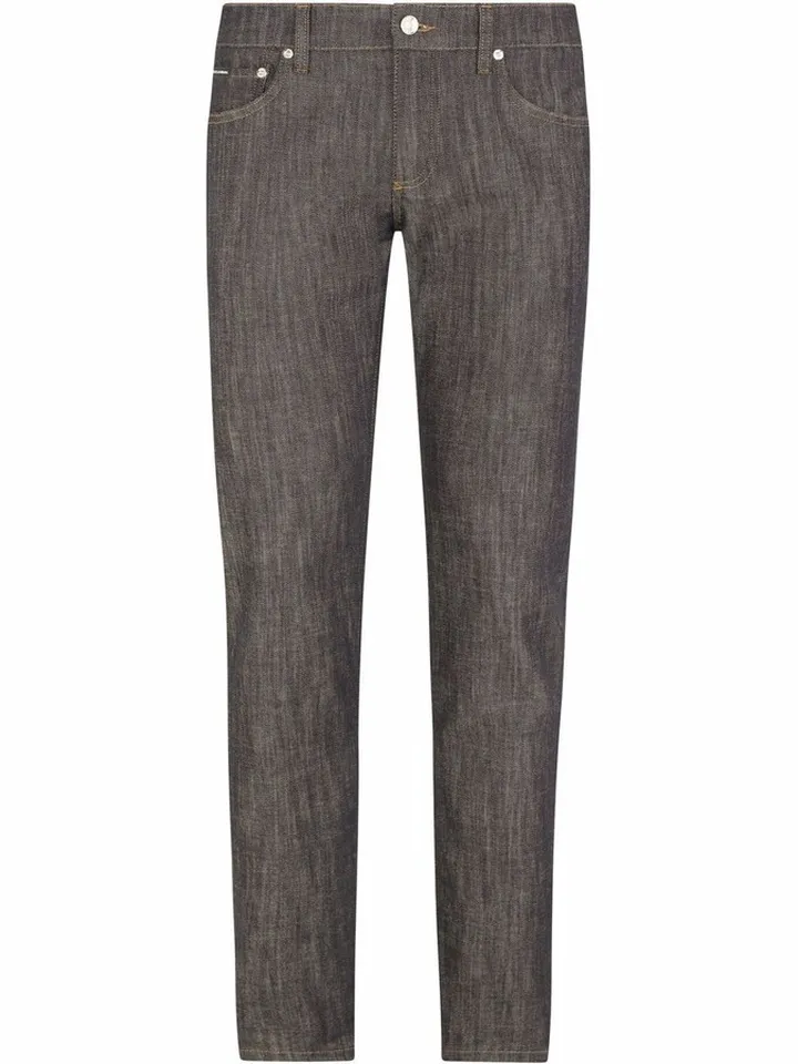 Low-Rise Tapered Jeans
