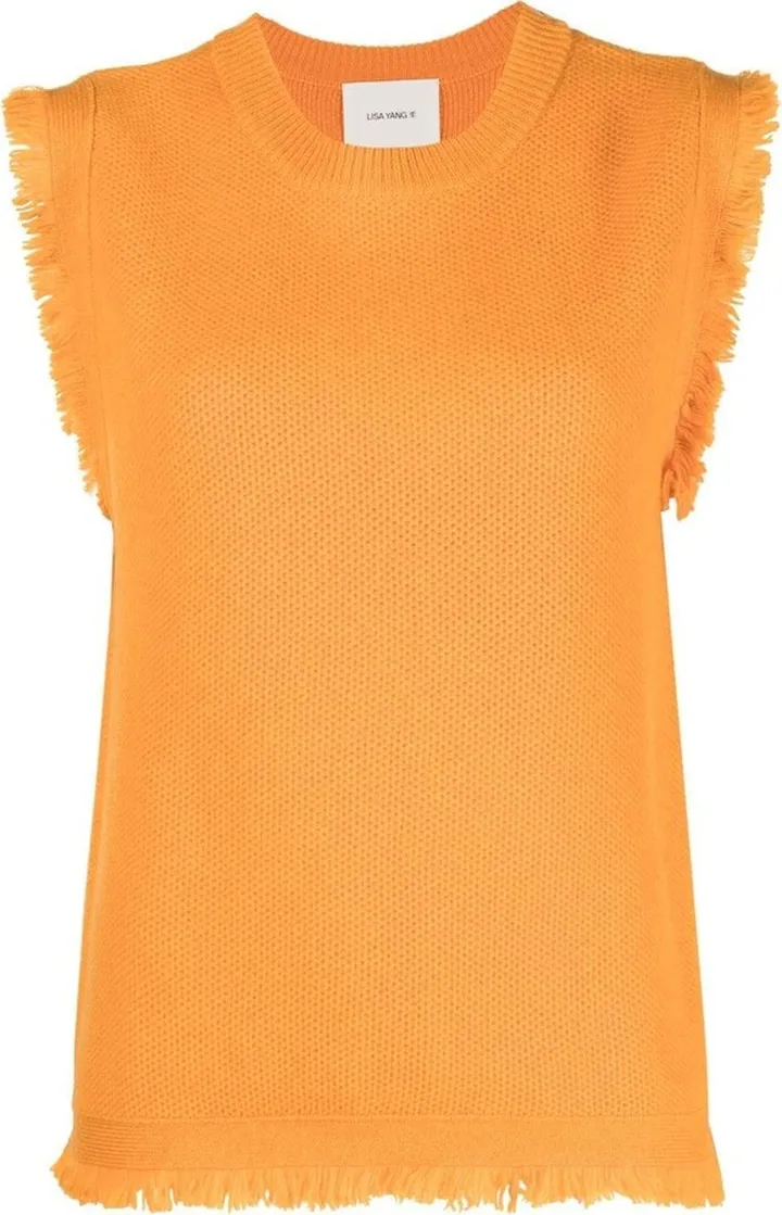 Matilde fringe-detail knitted top