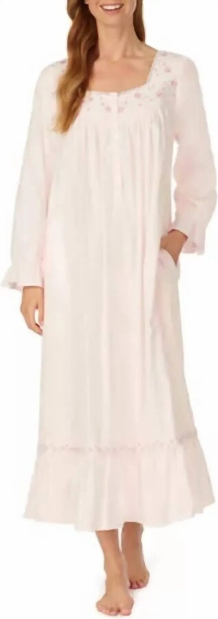 BalletNightgown in Pink Embroidered