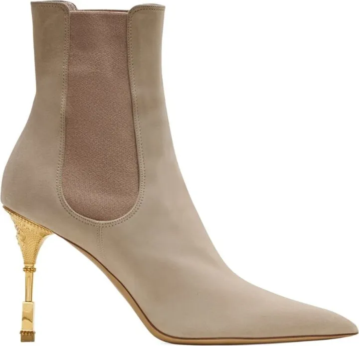 Balmain Suede Moneta Ankle Boots 95