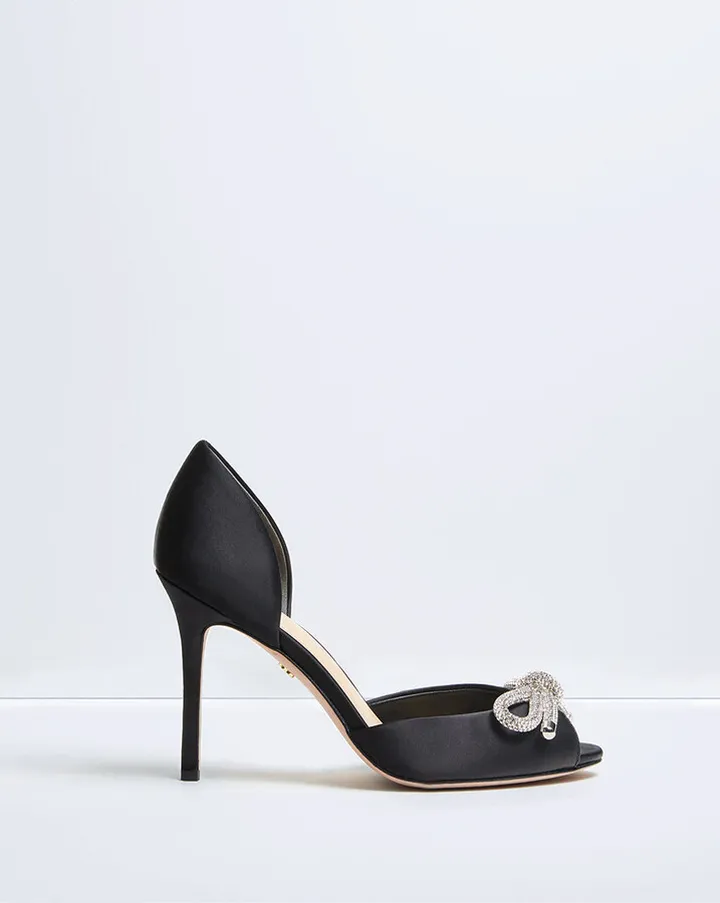 Gadot Peep-Toe Pump | Crystal-Embellished Bow