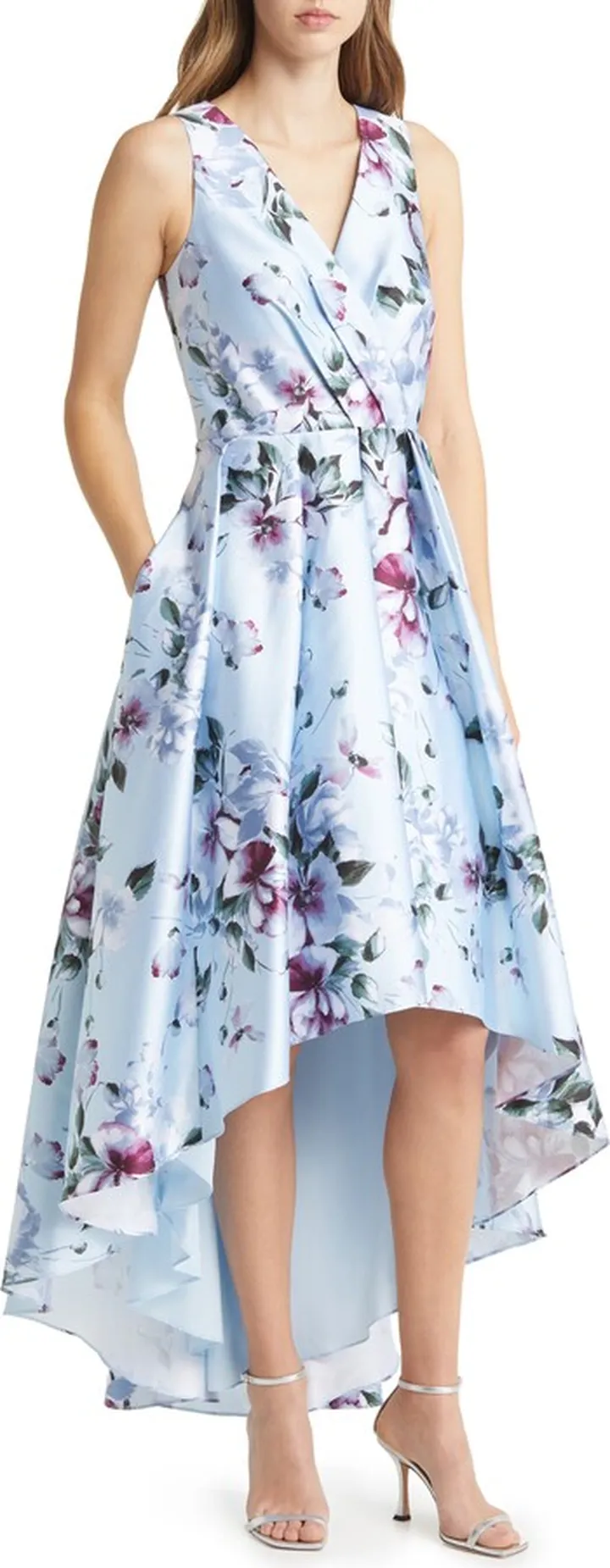 Floral High-Low Cocktail Dress