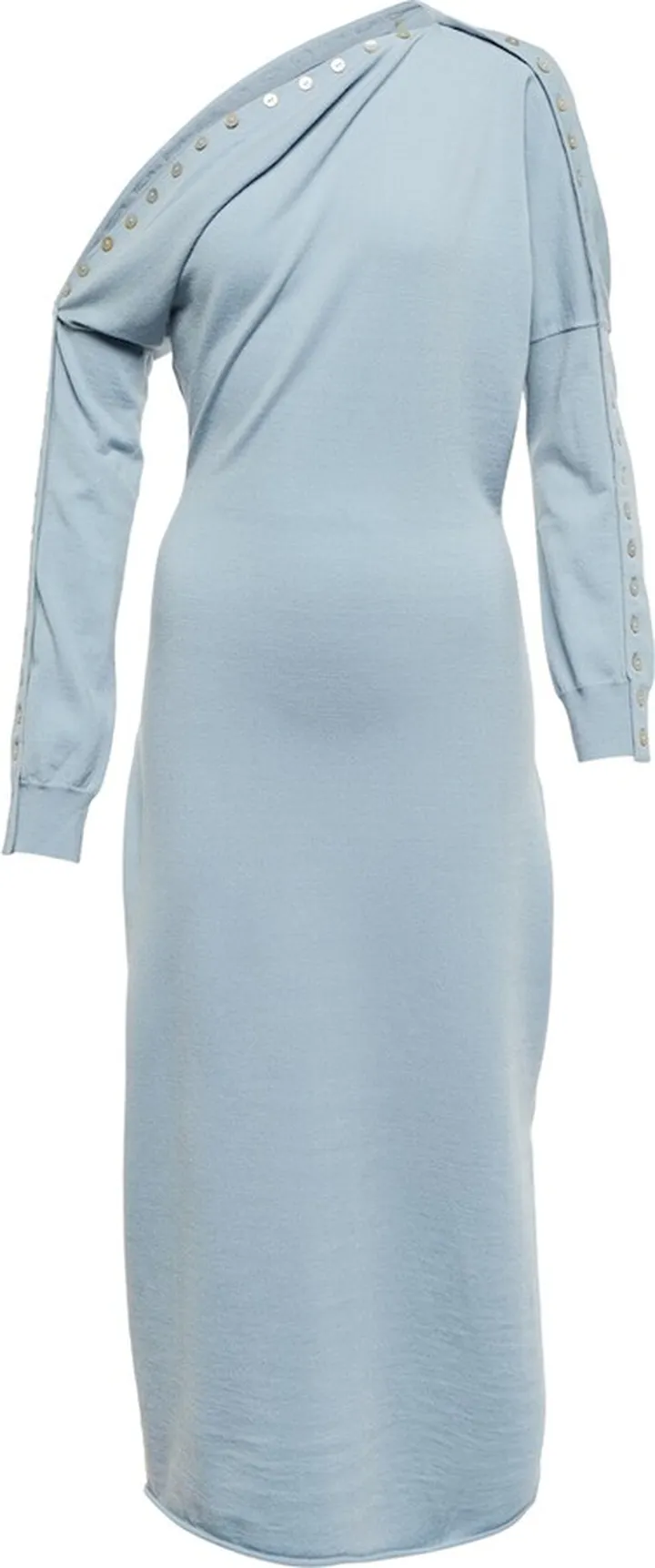 Jeevika one-shoulder knit midi dress