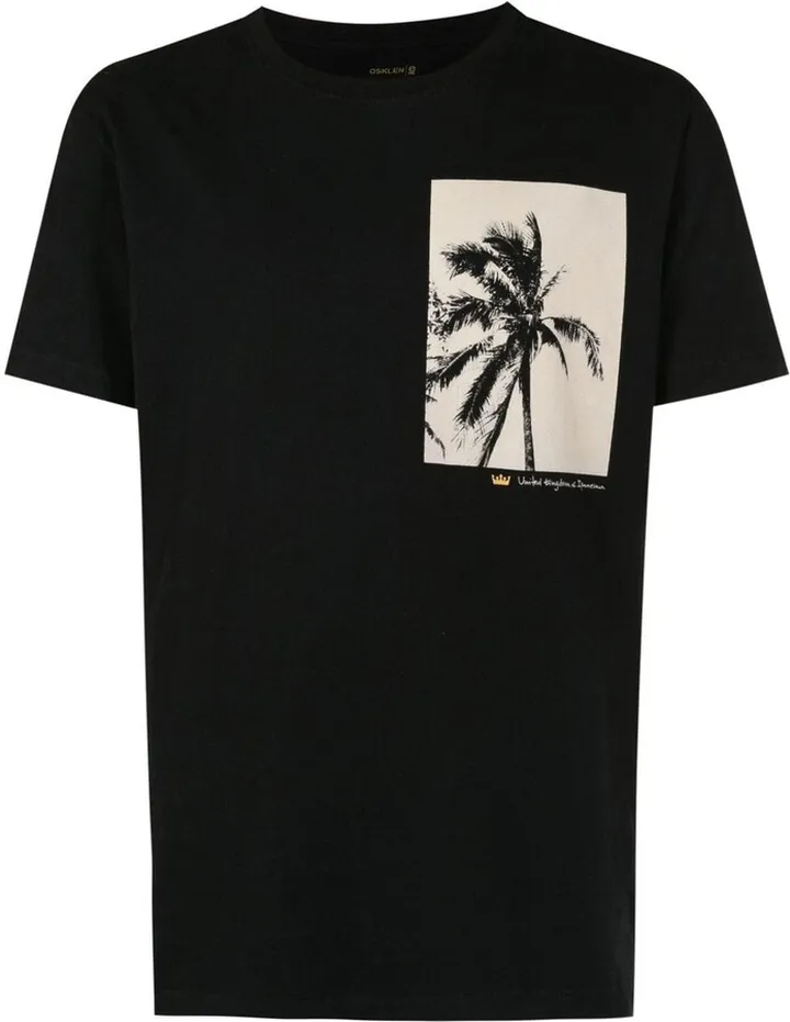palm-tree print detail T-shirt