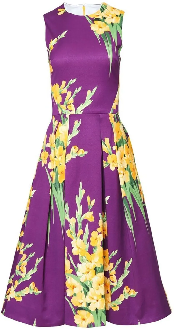Floral-Print Flared Dress