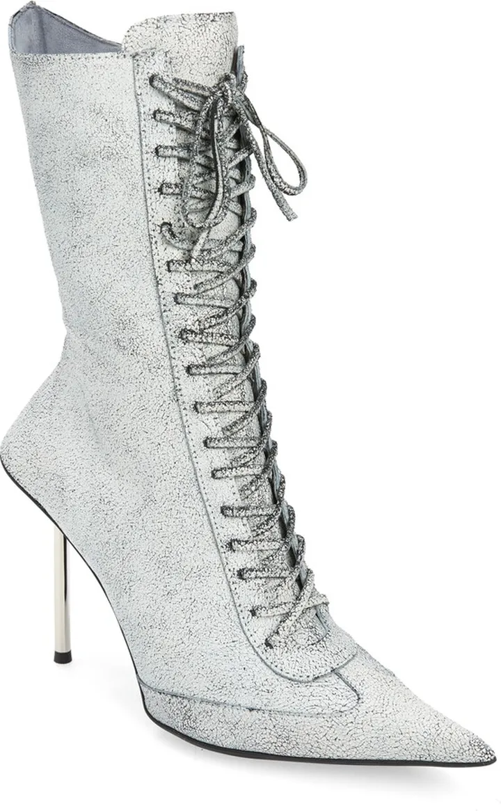 Bringiton Lace-Up Stiletto Bootie