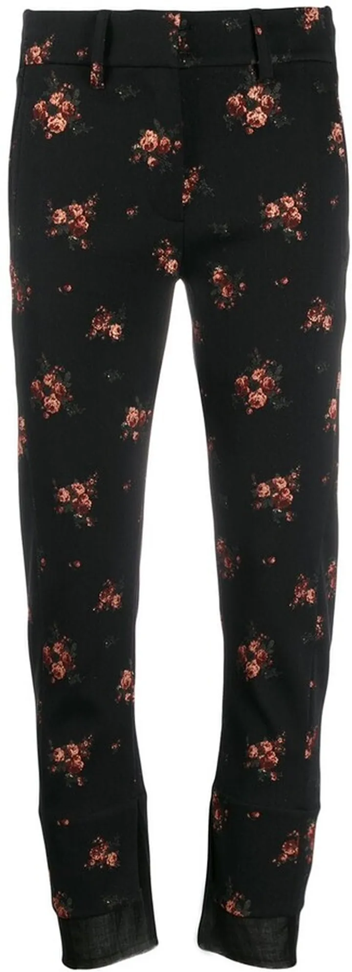 Floral Print Cropped Trousers